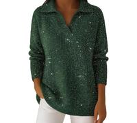 Sequin Sweaters for Women Dressy Casual Christmas Holiday Party Tops Elegant New Years Eve Outfit Knit Sparkly Shirt
