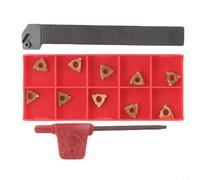 SER 1212H11 - Herramienta de torneado de rosca externa de 12 mm con 10 piezas de insertos de carburo 11ER AG60 para torno CNC para mecanizado de metales