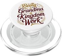 Ser Abuela es Reino Trabajo Abuela Familia Cristiano PopSockets PopGrip para MagSafe