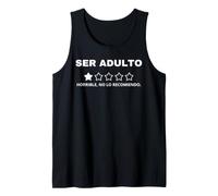 Ser Adulto Horrible No Lo Recomiendo 1 Estrella Sarcasmo Camiseta sin Mangas