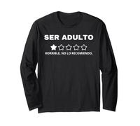 Ser Adulto Horrible No Lo Recomiendo 1 Estrella Sarcasmo Manga Larga