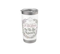 Ser amado es ser conocido, cita de amor retro vintage 11 Vaso térmico de acero inoxidable de doble pared