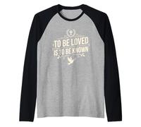 «Ser Amado es ser Conocido» Cita de Amor Retro Vintage 12 Camiseta Manga Raglan