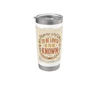 Ser amado es ser conocido Retro Vintage Love Quote 2 Vaso térmico de acero inoxidable de doble pared