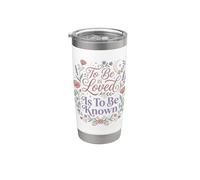 Ser amado es ser conocido Retro Vintage Love Quote 8 Vaso térmico de acero inoxidable de doble pared