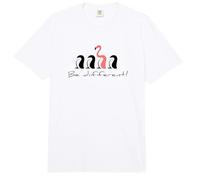 Ser Diferente, Flamenco Rosa Entre los pingüinos Comfort Colors Adult Heavyweight T-Shirt