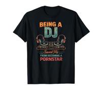 Ser DJ me salvó del Divertido papá del Reproductor de música Disc Jockey Camiseta
