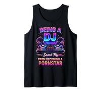 Ser DJ me salvó del Divertido papá del Reproductor de música Disc Jockey Camiseta sin Mangas