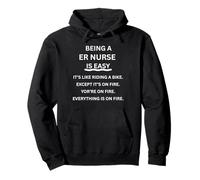 Ser Enfermera de urgencias es fácil y Divertido Decir Humor Sudadera con Capucha