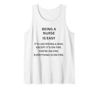 Ser Enfermera es fácil y Divertido Decir Humor Camiseta sin Mangas