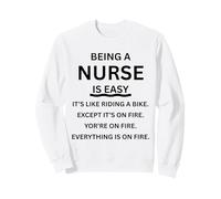 Ser Enfermera es fácil y Divertido Decir Humor Sudadera