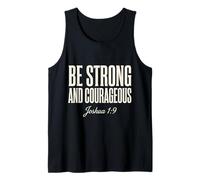 Ser Fuerte y Valiente Biblia fe Cristiana Camiseta sin Mangas