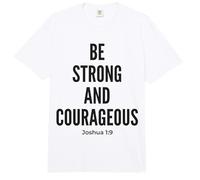 Ser Fuerte y Valiente Biblia fe Cristiana Comfort Colors Adult Heavyweight T-Shirt