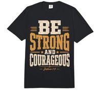 Ser Fuerte y Valiente Biblia fe Cristiana Comfort Colors Adult Heavyweight T-Shirt