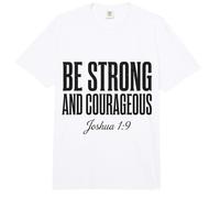 Ser Fuerte y Valiente Biblia fe Cristiana Comfort Colors Adult Heavyweight T-Shirt