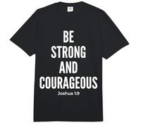 Ser Fuerte y Valiente Biblia fe Cristiana Comfort Colors Adult Heavyweight T-Shirt