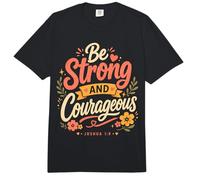 Ser Fuerte y Valiente Biblia fe Cristiana Comfort Colors Adult Heavyweight T-Shirt