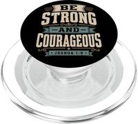 Ser Fuerte y Valiente Biblia fe Cristiana PopSockets PopGrip para MagSafe