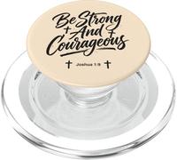 Ser Fuerte y Valiente Biblia fe Cristiana PopSockets PopGrip para MagSafe