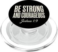 Ser Fuerte y Valiente Biblia fe Cristiana PopSockets PopGrip para MagSafe