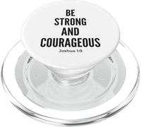 Ser Fuerte y Valiente Biblia fe Cristiana PopSockets PopGrip para MagSafe