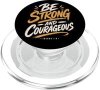 Ser Fuerte y Valiente Biblia fe Cristiana PopSockets PopGrip para MagSafe