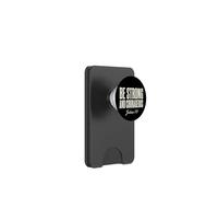 Ser Fuerte y Valiente Biblia fe Cristiana PopSockets PopWallet para MagSafe