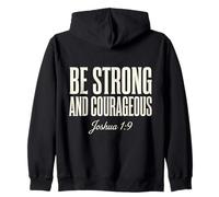 Ser Fuerte y Valiente Biblia fe Cristiana Sudadera con Capucha