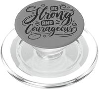 Ser Fuerte y Valiente Declaración inspiradora Motivacional PopSockets PopGrip para MagSafe