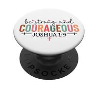 ser Fuertes y Valientes Cristianos Cristianos y Mujeres Cristianos PopSockets PopGrip Adhesivo