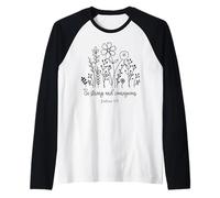ser Fuertes y Valientes Cristianos Hombres Mujeres aman a Dios Jesús Camiseta Manga Raglan