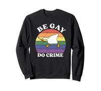 Ser Gay Hacer Crimen Ganso Retro, Orgullo Divertido Gay Lesbianas LGBTQ Sudadera