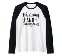 Ser Hombres y Mujeres Cristianos Fuertes Agradecidos Camiseta Manga Raglan