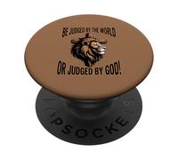 Ser juzgado por el Mundo o juzgado por Dios PopSockets PopGrip Adhesivo