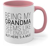 Ser Mi Abuela Parece Suficiente, Pero Aquí Hay Una Taza Cerámica Tazas Porcelana Taza De Café 330Ml Para Leche Cacao Té