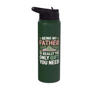 Ser mi padre es realmente el único regalo que necesitas Stainless Steel Insulated Water Bottle