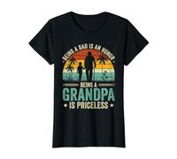 Ser papá es un Honor Ser Abuelo no Tiene Precio Camiseta gráfica económica, Mujer, Negro, XS