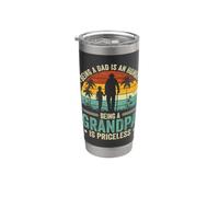 Ser papá es un honor Ser abuelo no tiene precio Vaso térmico de acero inoxidable de doble pared