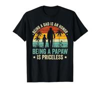 Ser papá es un Honor Ser Papaw no Tiene Precio Camiseta gráfica económica, Hombre, Negro, S