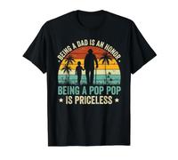 Ser papá es un Honor Ser Pop Pop no Tiene Precio Camiseta gráfica económica, Hombre, Negro, XL