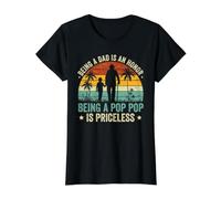 Ser papá es un Honor Ser Pop Pop no Tiene Precio Camiseta gráfica económica, Mujer, Negro, XL