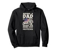 Ser papá es una elección Ser un Padre del ejército es un privilegio Sudadera con Capucha