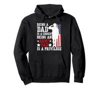 Ser papá es una elección Ser un Padre del ejército es un privilegio Sudadera con Capucha