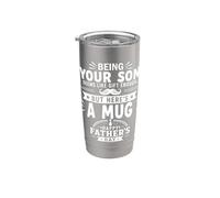 Ser tu hijo parece un regalo lo suficientemente divertido para el día del padre Vaso térmico de acero inoxidable de doble pared