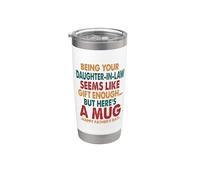 Ser tu nuera parece un regalo lo suficientemente vintage Vaso térmico de acero inoxidable de doble pared