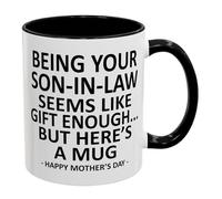 ¿Ser tu yerno ya es un regalo suficiente Taza de café divertida, taza de cerámica de 11 oz con impresión, regalo humorístico para suegra, ideal para el Día de la Madre, cumpleaños y fiestas