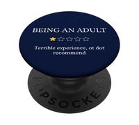 Ser un Adulto Humor Adulto Cita sarcástica Una Estrella PopSockets PopGrip Adhesivo