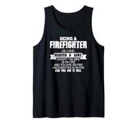 Ser un Bombero como Andar en Bicicleta Cita de Humor Camiseta sin Mangas
