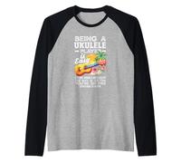 Ser un Jugador de Ukelele es fácil Cita Divertida de músico Camiseta Manga Raglan