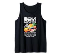 Ser un Jugador de Ukelele es fácil Cita Divertida de músico Camiseta sin Mangas
